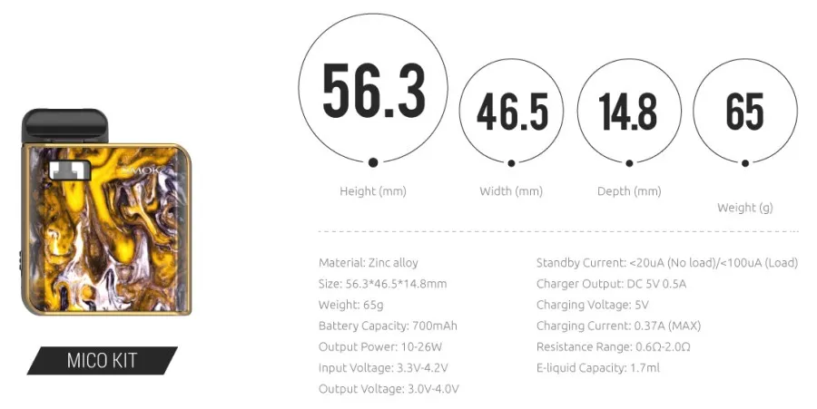 Smok - Mico Pod Kit (Black) Фото-2