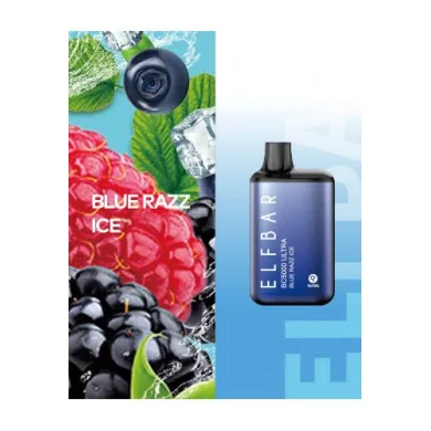 Одноразка Elf Bar - BC5000 Ultra (Blue Razz Ice) ⟳⚡ 650mAh 50mg - фото 1
