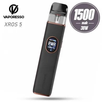 Pod система Vaporesso - XROS 5 Pod Kit 1500mah (Black Leather) - фото 1