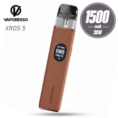 Pod система Vaporesso - XROS 5 Pod Kit 1500mah (Brown Leather) - фото 1