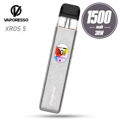 Pod система Vaporesso - XROS 5 Pod Kit 1500mah (Grey Silk) - фото 1