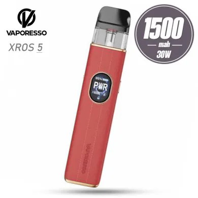Pod система Vaporesso - XROS 5 Pod Kit 1500mah (Red Leather) - фото 1
