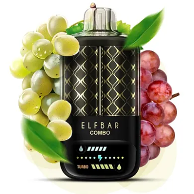 Одноразовый под Elf Bar - COMBO 20000 (Green Grape & Grape) ⟳⚡700mAh 50mg - фото 1