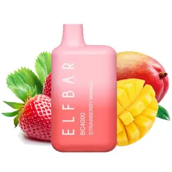 Одноразовый под Elf Bar - BC4000 (Strawberry Mango) ⟳⚡ 650mAh 50mg