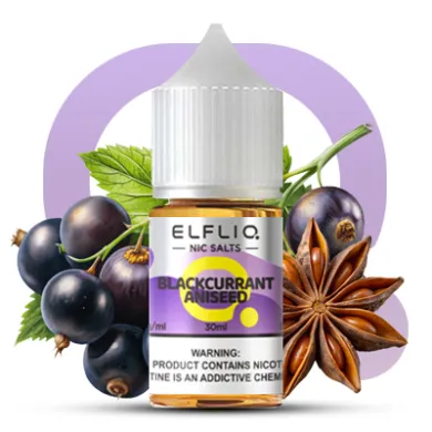 Рідина ELFLIQ Nic Salts - Blackcurrant Aniseed 30ml 50mg - фото 1