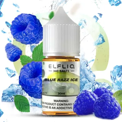 Рідина ELFLIQ Nic Salts - Blue Razz Ice 30ml 50mg - фото 1