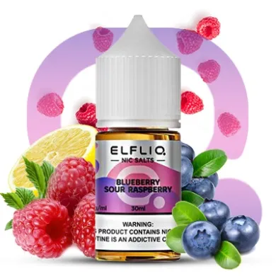 Жидкость ELFLIQ Nic Salts - Blueberry Sour Raspberry 30ml 50mg - фото 1