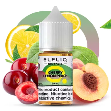 Жидкость ELFLIQ Nic Salts - Cherry Lemon Peach 30ml 50mg - фото 1