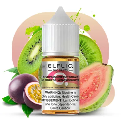 Жидкость ELFLIQ Nic Salts - Kiwi Passion Fruit Guava 30ml 50mg - фото 1