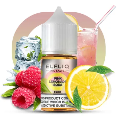 Жидкость ELFLIQ Nic Salts - Pink Lemonade Soda 30ml 50mg - фото 1