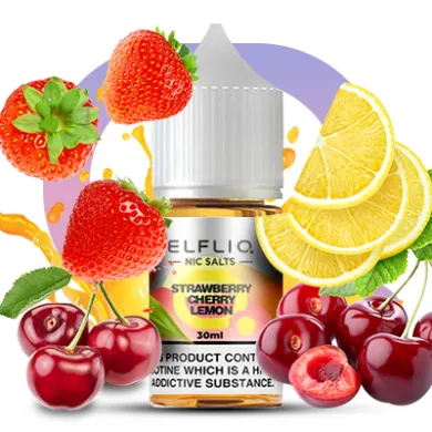 Рідина ELFLIQ Nic Salts - Strawberry Cherry Lemon 30ml 50mg - фото 1