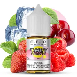 Жидкость ELFLIQ Nic Salts - Strawberry Raspberry Cherry Ice 30ml 50mg