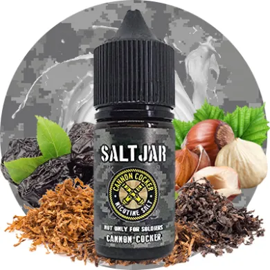 Жидкость для электронных сигарет на основе солевого никотина Salt Jar - Cannon Cocker 30ml 50mg - фото 1
