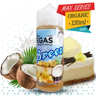 Жидкость для электронных сигарет Vegas - Breeze 120ml 0mg - фото 1