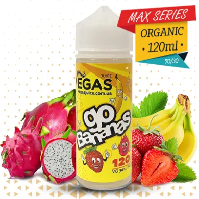 Рідина для електронних сигарет Vegas - Go Bananas 120ml 3mg - фото 1