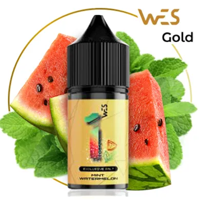 Жидкость для электронных сигарет на основе солевого никотина WES - Gold { 1 } Mint Watermelon 30ml 25mg - фото 1