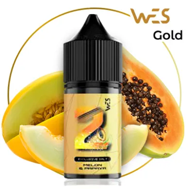 Рідина для електронних сигарет на основі сольового нікотину - WES - Gold { 2 } Melon Papaya 30ml 25mg - фото 1