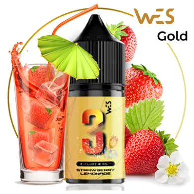 Рідина для електронних сигарет на основі сольового нікотину - WES - Gold { 3 } Strawberry Lemonade 30ml 50mg - фото 1