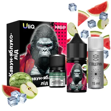 Набор для самозамеса Uliq - Арбуз Яблоко Лед 30ml 50mg - фото 1