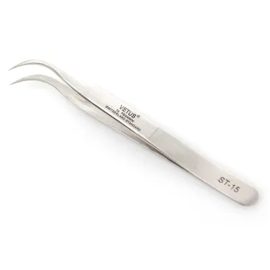 Металевий пінцет із загнутими наконечниками Vetus - Tweezer HRC40 - фото 1