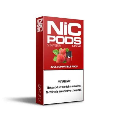 Випаровувач одноразовий Nic-Pods Cartridge Strawberry 50 мг 0.7 мл (4 шт) - фото 1