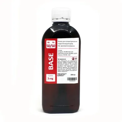 База для приготування рідини Traditional PG/VG - 50/50, 3mg, 250мл - фото 1