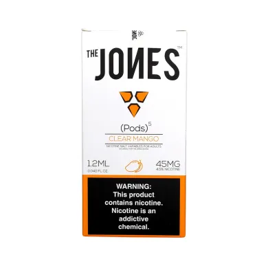 Випарник одноразовий Jones - Pods Cartridge Clear Mango 45 мг 1.2 мл (5 шт) - фото 1