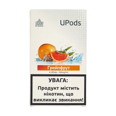 Випарник одноразовий BlackTriangle – Upods Cartridge Грейпфрут 50 мг 0.7 мл (4 шт) - фото 1