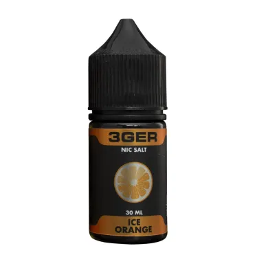 Жидкость для электронных сигарет на основе солевого никотина 3Ger Salt - Ice Orange 50 mg 30 ml - фото 1