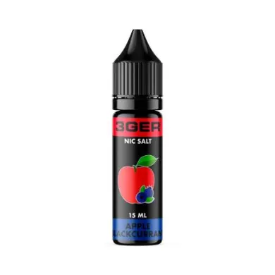 Жидкость для электронных сигарет на основе солевого никотина 3Ger Salt - Apple Blackcurrant 50 mg 15 ml - фото 1