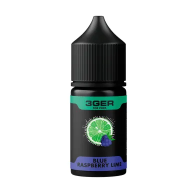 Жидкость для электронных сигарет на основе солевого никотина 3Ger Salt - Blue Raspberry Lime 50 mg 30 ml - фото 1