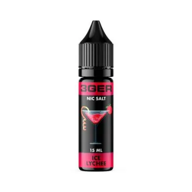 Жидкость для электронных сигарет на основе солевого никотина 3Ger Salt - Ice Lychee 35 mg 15 ml - фото 1