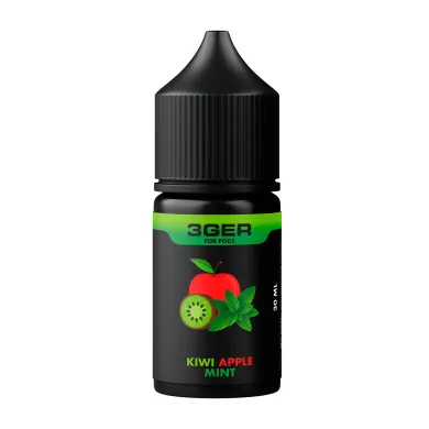 Рідина для електронних сигарет на основі сольового нікотину 3Ger Salt - Kiwi Apple Mint 35 mg 30 ml - фото 1