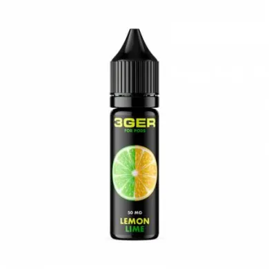 Жидкость для электронных сигарет на основе солевого никотина 3Ger Salt - Lemon Lime 50 mg 15 ml - фото 1