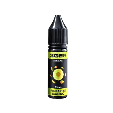 Жидкость для электронных сигарет на основе солевого никотина 3Ger Salt - Pineapple Mango 25 mg 15 ml - фото 1