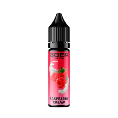 Рідина для електронних сигарет на основі сольового нікотину 3Ger Salt - Raspberry Cream 50 mg 15 ml - фото 1