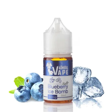 Жидкость для электронных сигарет на основе солевого никотина Admiral Vape - Blueberry Ice Bomb Salt 30ml 50mg - фото 1
