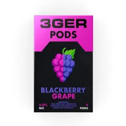 Картридж заправлений 3Ger Pods - Cartridge Blackberry Grape 50 мг 1 мл (4 шт)