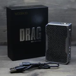 Бокс мод Voopoo - Drag 157W TC Сталева рамка (Чорний)