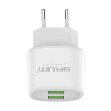 Зарядний пристрій BRUM - BM-S007 2.1 А (Білий) - фото 1