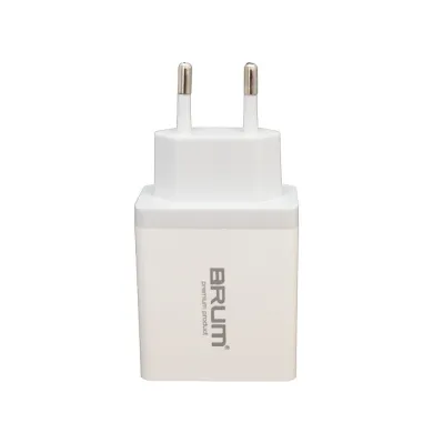 Зарядний пристрій BRUM - BM-SQ-002 QC3.0 5.4 A (Білий) - фото 1