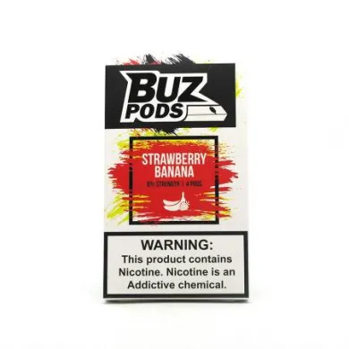 Картридж предзаправленный BUZ Pods - Cartridge Strawberry Banana 60 мг 1 мл (4 шт) - фото 1