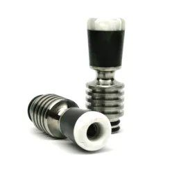 Дріп-тіп Drip Tip - TItan White Black ⌀ 510