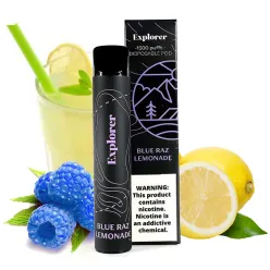 Одноразовая Pod система Explorer - 1500 = Blue Raz Lemonade = 850mah 50mg