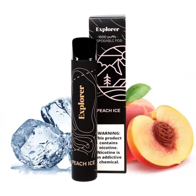 Одноразова Pod система Explorer 1500 50mg 850mah (Peach Ice) - фото 1