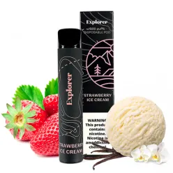 Одноразовая Pod система Explorer 1500 50mg 850mah (Strawberry Ice Cream)