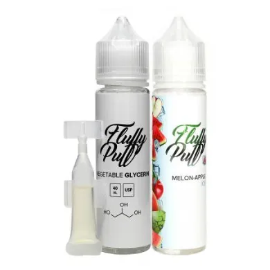 Набір для самостійного виготовлення рідини на основі органічного нікотину Fluffy Puff - Melon Apple Ice 3 mg 60 ml - фото 1