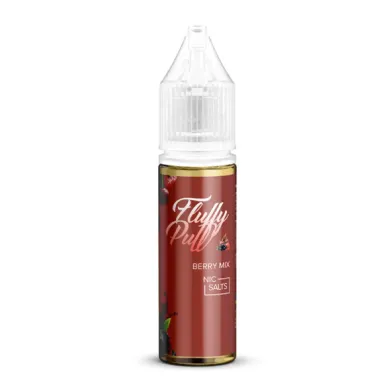 Рідина для електронних сигарет на основі нікотину сольового Fluffy Puff - Salts Berry Mix 15 ml 40 mg - фото 1