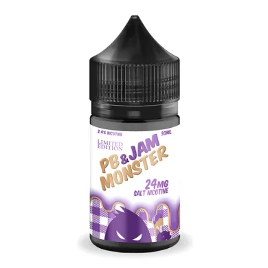 Жидкость для электронных сигарет на основе солевого никотина Jam Monster - PB Grape Salt =Limited Edition= 30ml 24mg - фото 1