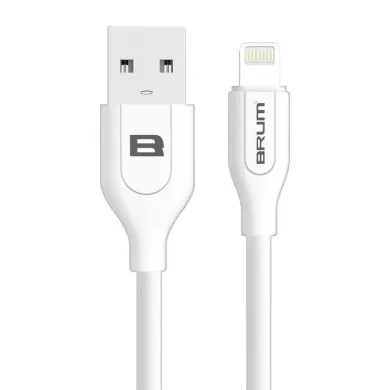 Кабель BRUM - Classic U001i USB - Apple Lightning 2.1 А 1м (Білий) - фото 1